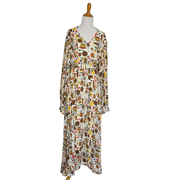 NEW Dawn Porter x Joanie Hemingway Maxi Dress Kitsch Kitchen Plus Women 22 - Picture 2 of 13